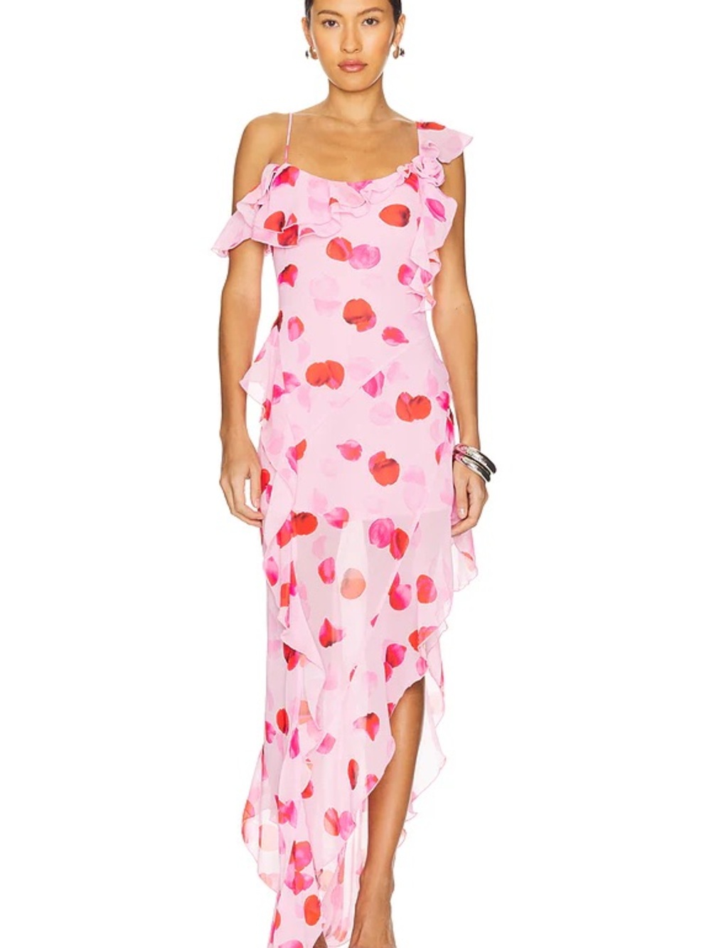 Pink Asymmetrical I.AM.GIA Julietta Maxi Dress